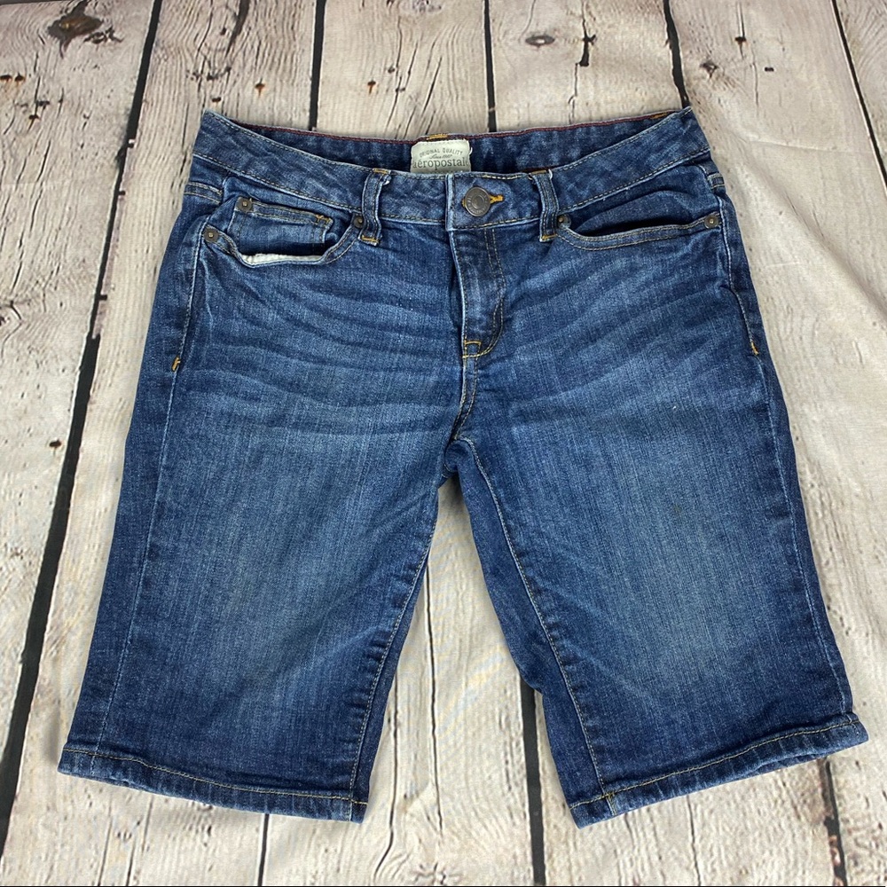 Aeropostale Jean Bermuda Shorts. Size 3/4